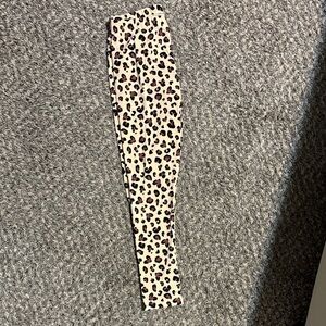 Jumping Beans Cream and Black Leopard Leggings